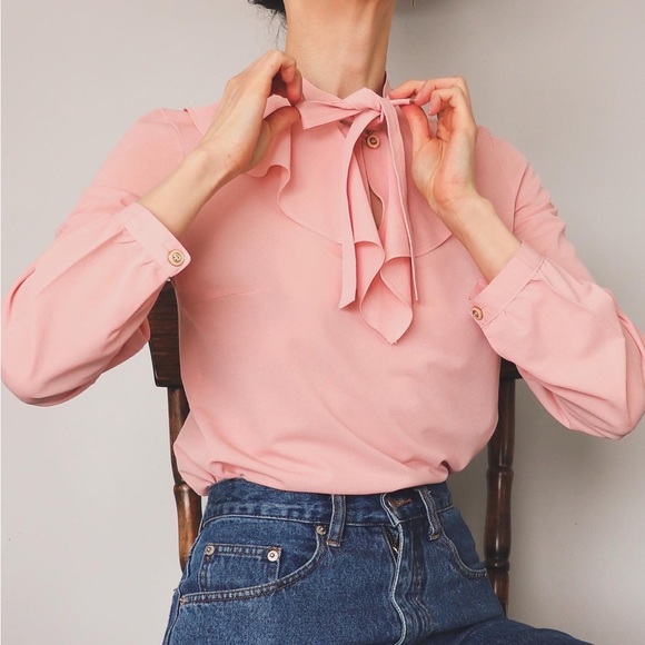 Vintage Tie Blouse - Picture 2 of 6